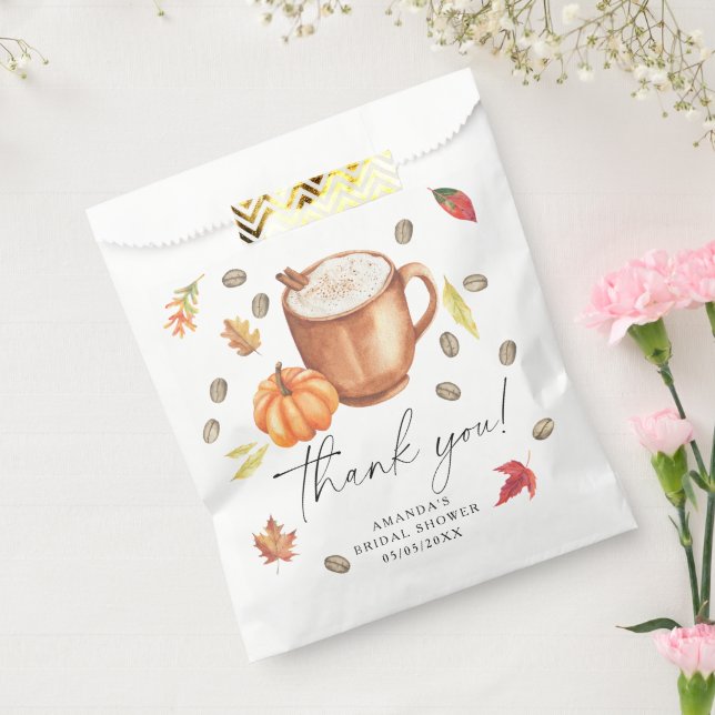 Pumpkin Coffee Brautparty Vielen Dank Geschenktütchen (Versiegelt)