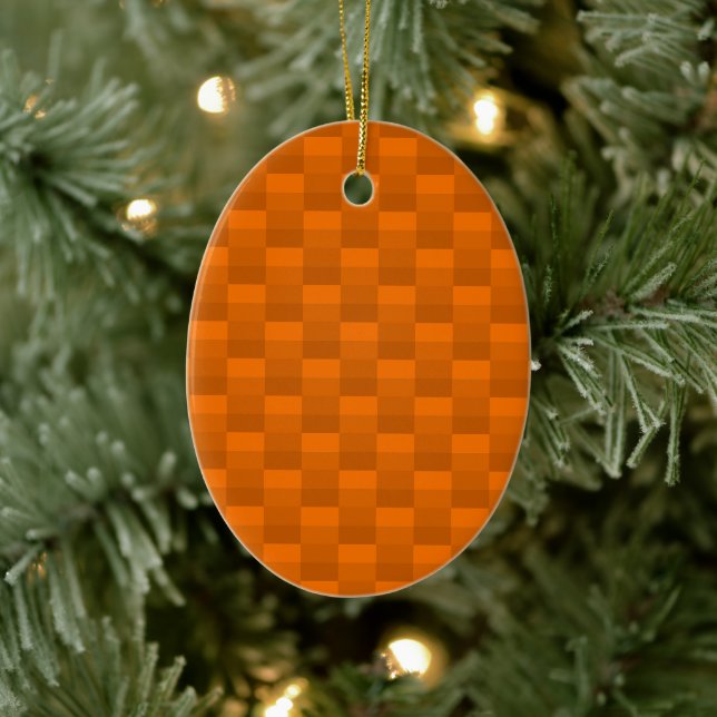 Pumpkin Color Pattern in Orange Keramik Ornament (Baum)