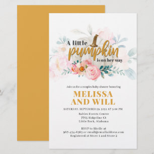 Pumpkin Couples Baby Dusche Blumenladen Briefpapier