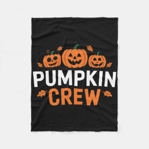 Pumpkin Crew Funny Matching Pumpkin Patch Familie Fleecedecke