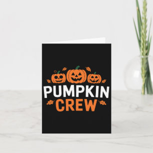 Pumpkin Crew Funny Matching Pumpkin Patch Familie Karte