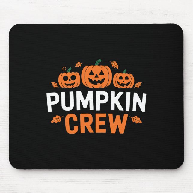 Pumpkin Crew Funny Matching Pumpkin Patch Familie Mousepad (Vorne)
