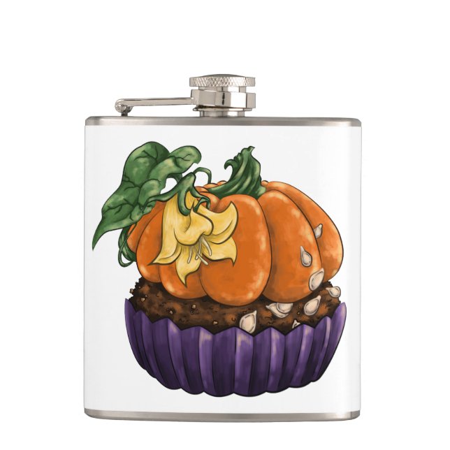 Pumpkin Cupcake Flachmann (Vorderseite)