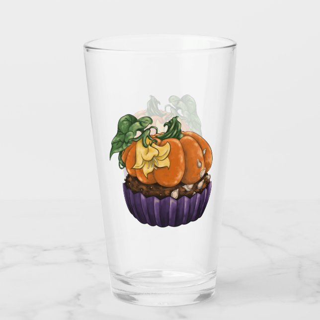 Pumpkin Cupcake Glas (Rückseite)