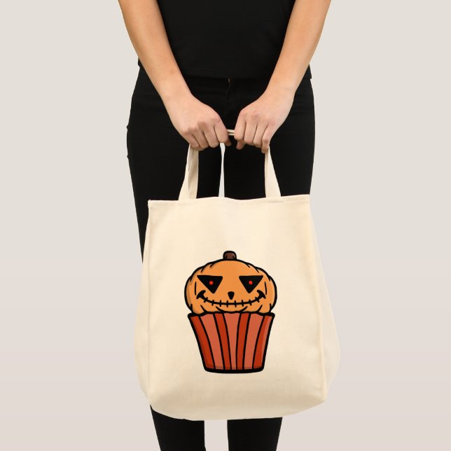 Pumpkin Cupcake Halloween Tragetasche (Vorderseite (Produkt))
