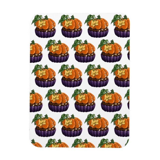 Pumpkin Cupcake Magnet (Vertikal)
