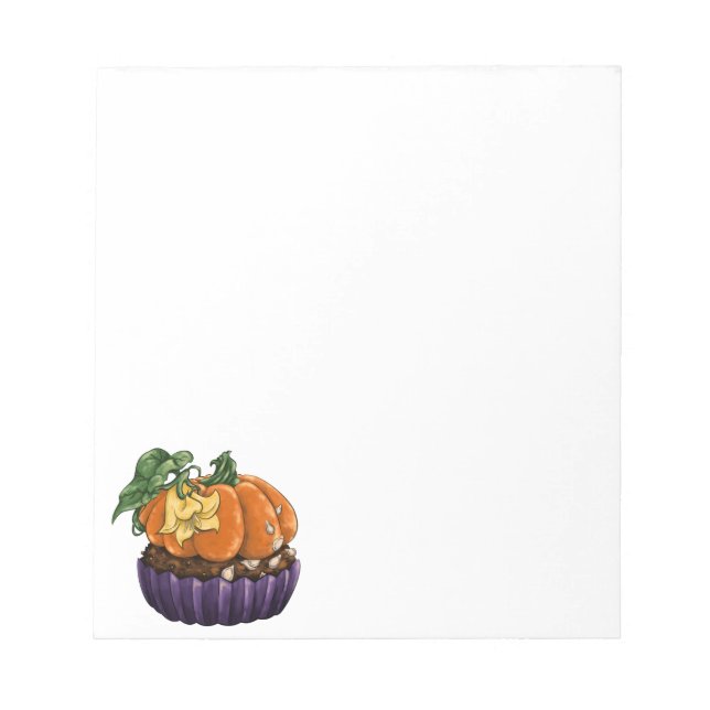 Pumpkin Cupcake Notizblock (Vorderseite)