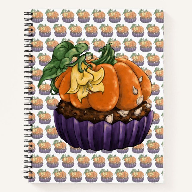 Pumpkin Cupcake Notizbuch (Vorderseite)