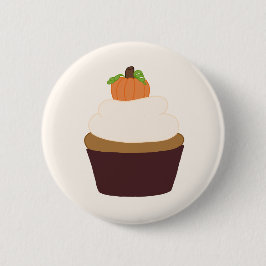 Pumpkin Cupcake - Rundes Button-up-Abzeichen Button