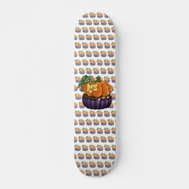 Pumpkin Cupcake Skateboard (Vorne)