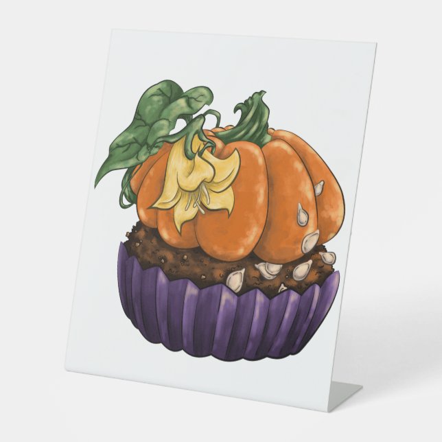 Pumpkin Cupcake Sockelschild (Vorderseite)