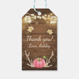 Pumpkin danke Ihnen Tag Rustic Fall Wood Lights Geschenkanhänger