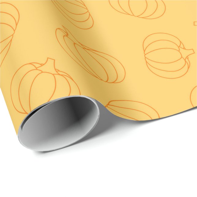 Pumpkin Design for Fall Celebrating Geschenkpapier (Rolleneckpunkt)