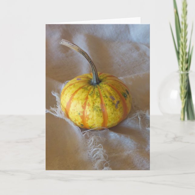"Pumpkin" digital verändertes Stillleben auf Fabri Karte (Vorderseite)