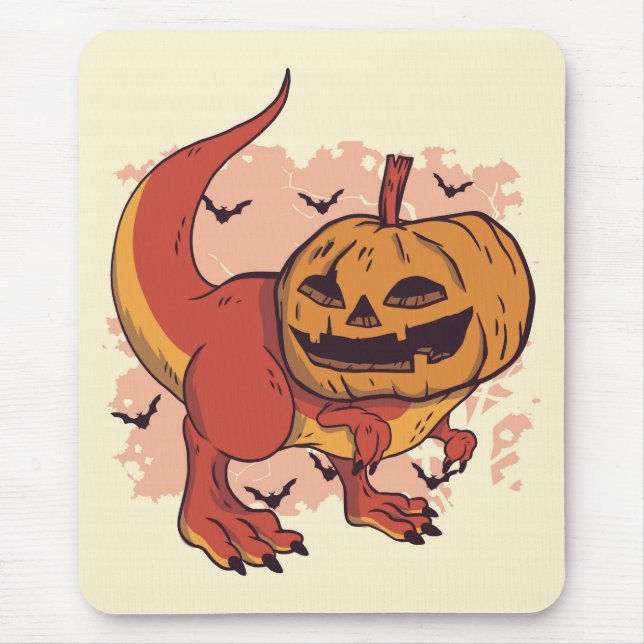 Pumpkin Dinosaur T-Rex Mousepad (Vorne)