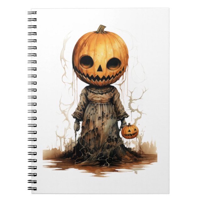 Pumpkin Doll Halloween Sticker Notizblock (Vorderseite)
