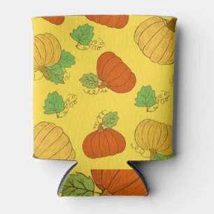 Pumpkin Doodle: Hand gezogen Nahtlos Dosenkühler