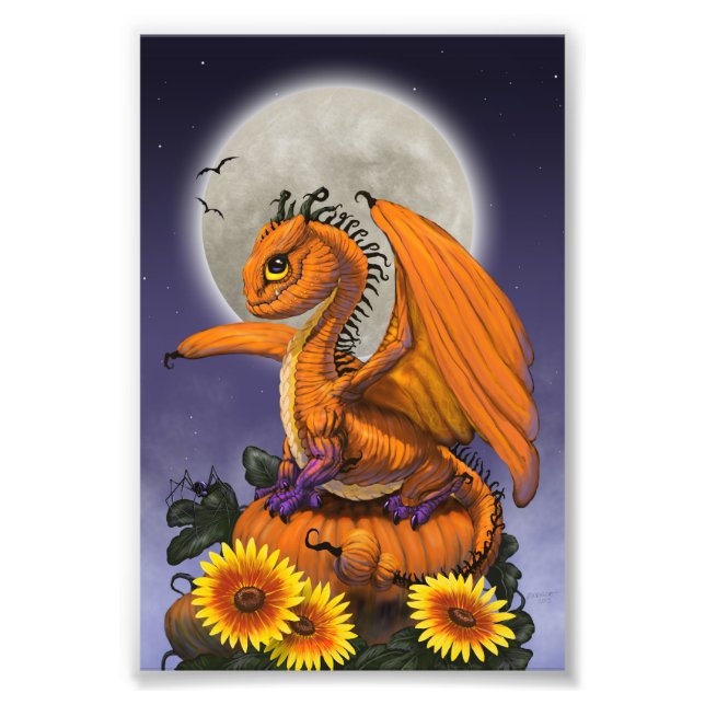 Pumpkin Dragon 4x6 Print Fotodruck (Vorne)