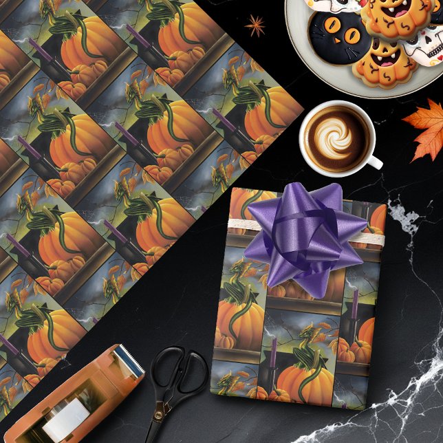 Pumpkin Dragon Cauldron Halloween Geschenkpapier (Von Creator hochgeladen)