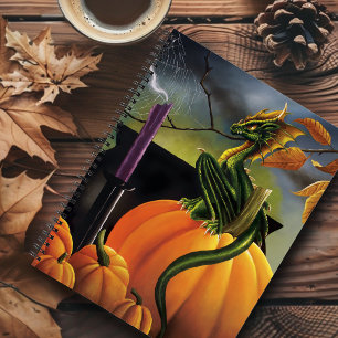 Pumpkin Dragon Cauldron Halloween Notizbuch