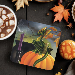Pumpkin Dragon Cauldron Halloween Untersetzer