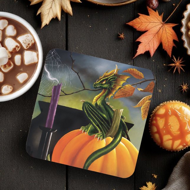 Pumpkin Dragon Cauldron Halloween Untersetzer (Von Creator hochgeladen)