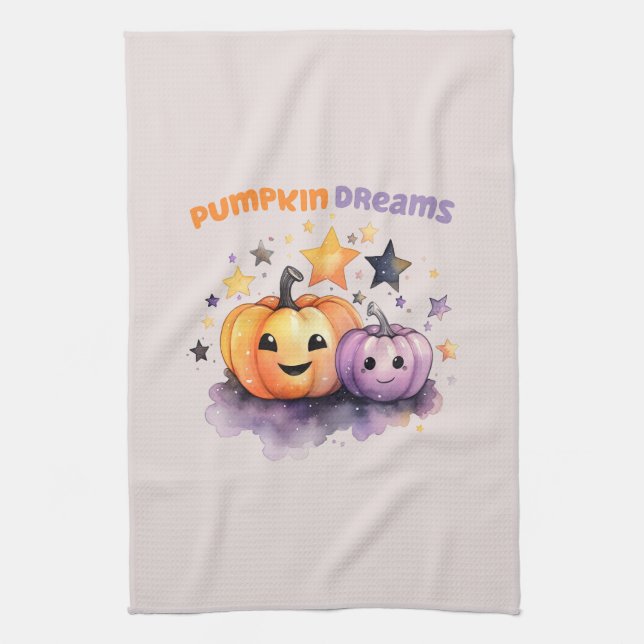 Pumpkin Dreams Geschirrtuch (Vertikal)