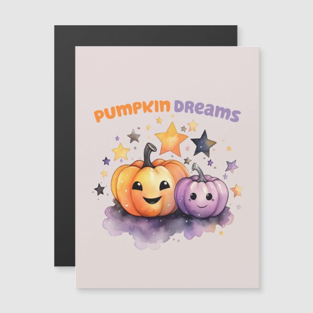 Pumpkin Dreams Magnetkarte (Vorne/Hinten)