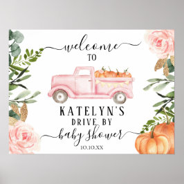 Pumpkin Drive by Baby Dusche Begrüßungszeichen Poster
