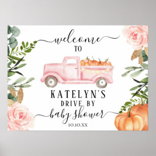 Pumpkin Drive by Baby Dusche Begrüßungszeichen Poster