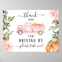 Pumpkin Drive by Baby Dusche Vielen Dank, dass Sie Poster