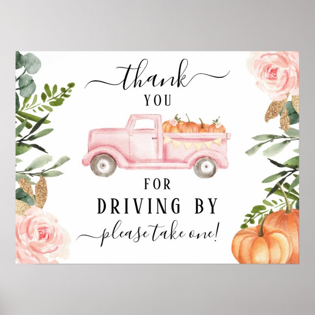 Pumpkin Drive by Baby Dusche Vielen Dank, dass Sie Poster (Vorne)