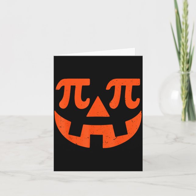 Pumpkin E Funny Math Thanksgiving Science Teacher  Karte (Vorderseite)
