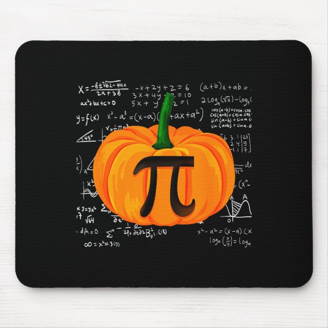 Pumpkin E Math Funny Halloween Thanksgiving Day  Mousepad (Vorne)