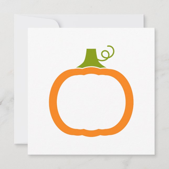 Pumpkin Einladung mit Platz für Ihren Text (Vorderseite)