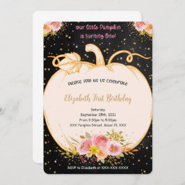 Pumpkin Einladung zum ersten Geburtstag
