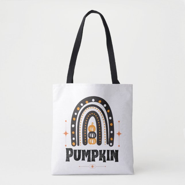 Pumpkin Elegant Black Rainbow Tasche (Vorderseite)
