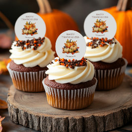 Pumpkin Elegant Rustikales Erntedank Fest Runder Aufkleber