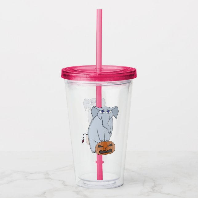 Pumpkin Elephant Acryltrinkbecher (Vorderseite)