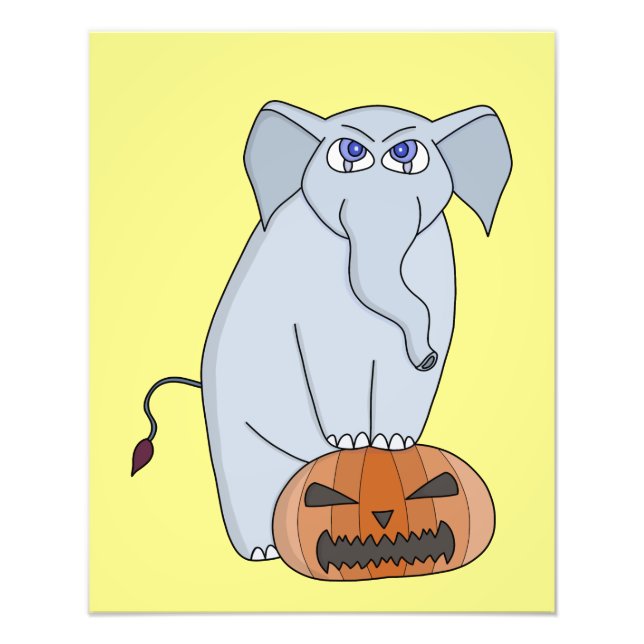 Pumpkin Elephant Fotodruck (Vorne)
