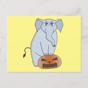 Pumpkin Elephant Postkarte