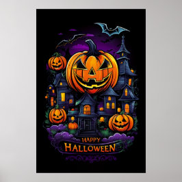 Pumpkin Embrace, Halloween-Haus Poster