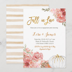 Pumpkin Engagement Partei Fall der Liebe Verlobung Einladung