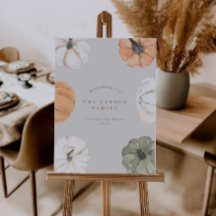 Pumpkin Erntedank Dinner Willkommensunterschrift