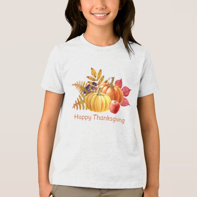 Pumpkin Erntedank Girls T - Shirt (Vorderseite)
