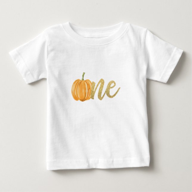Pumpkin Erster Geburtstag Eins Shirt (Vorderseite)