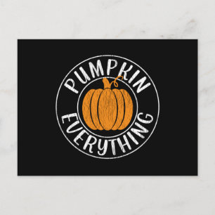 Pumpkin Everything Thanksgiving Family Kid Pumpkin Postkarte