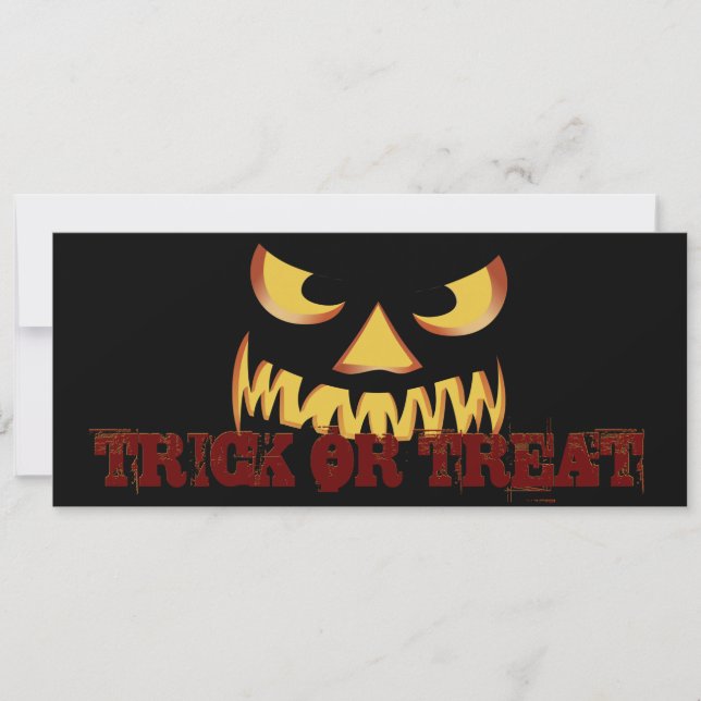 Pumpkin Face 2 Einladung (Vorderseite)