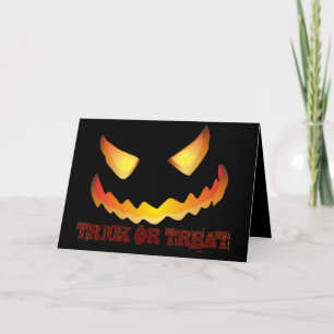 Pumpkin Face 2 für Halloween Einladung