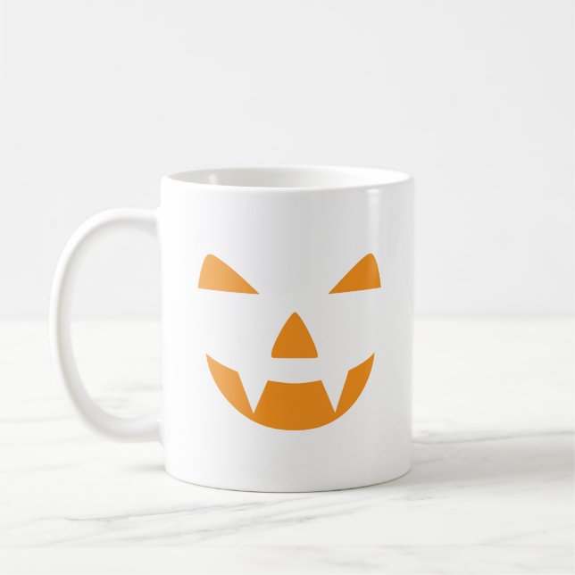 Pumpkin Face Halloween Kaffeetasse (Links)
